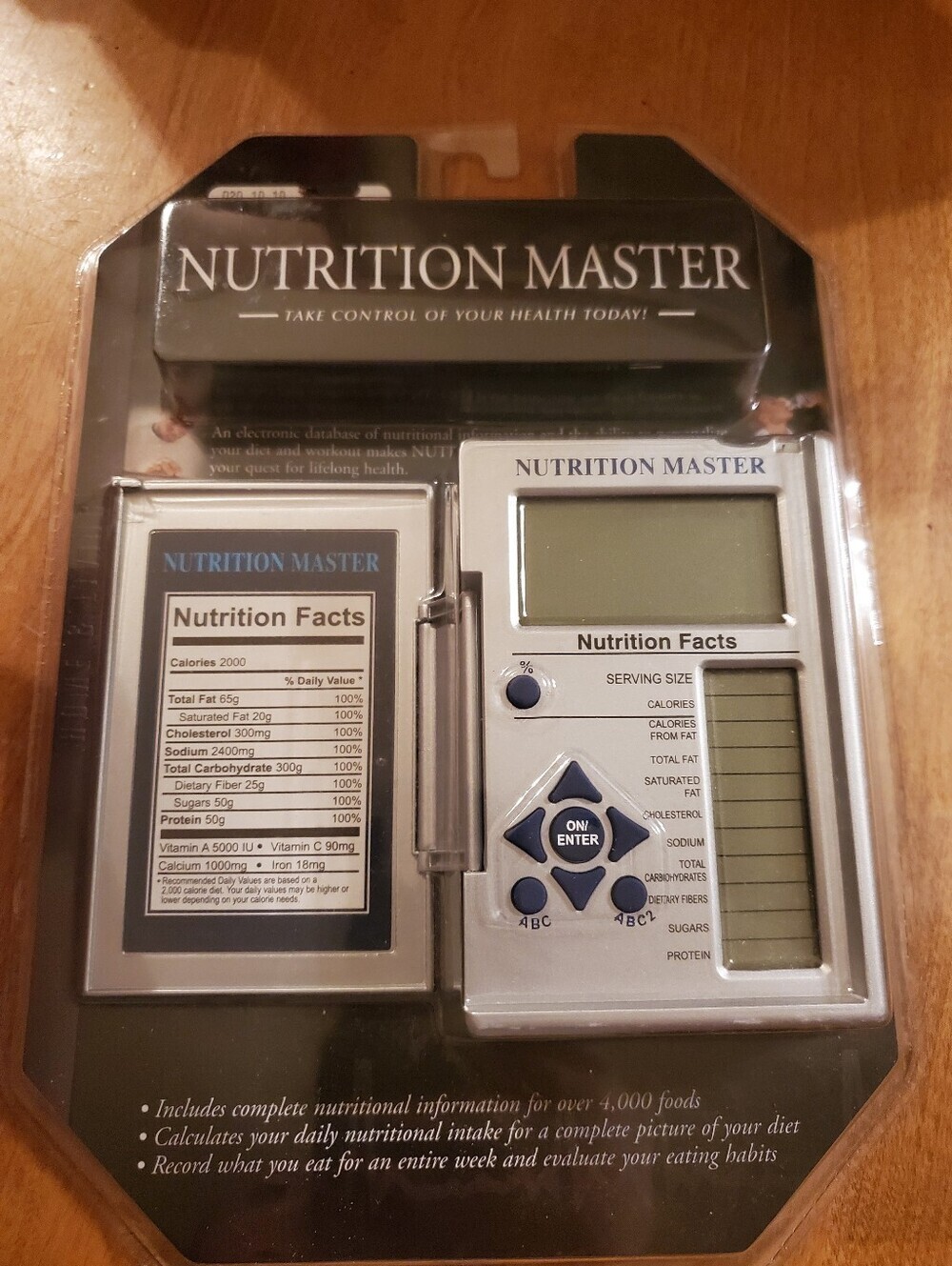 Excalibur Nutrition Master Electronic Calorie Counter Food Nutrition Facts